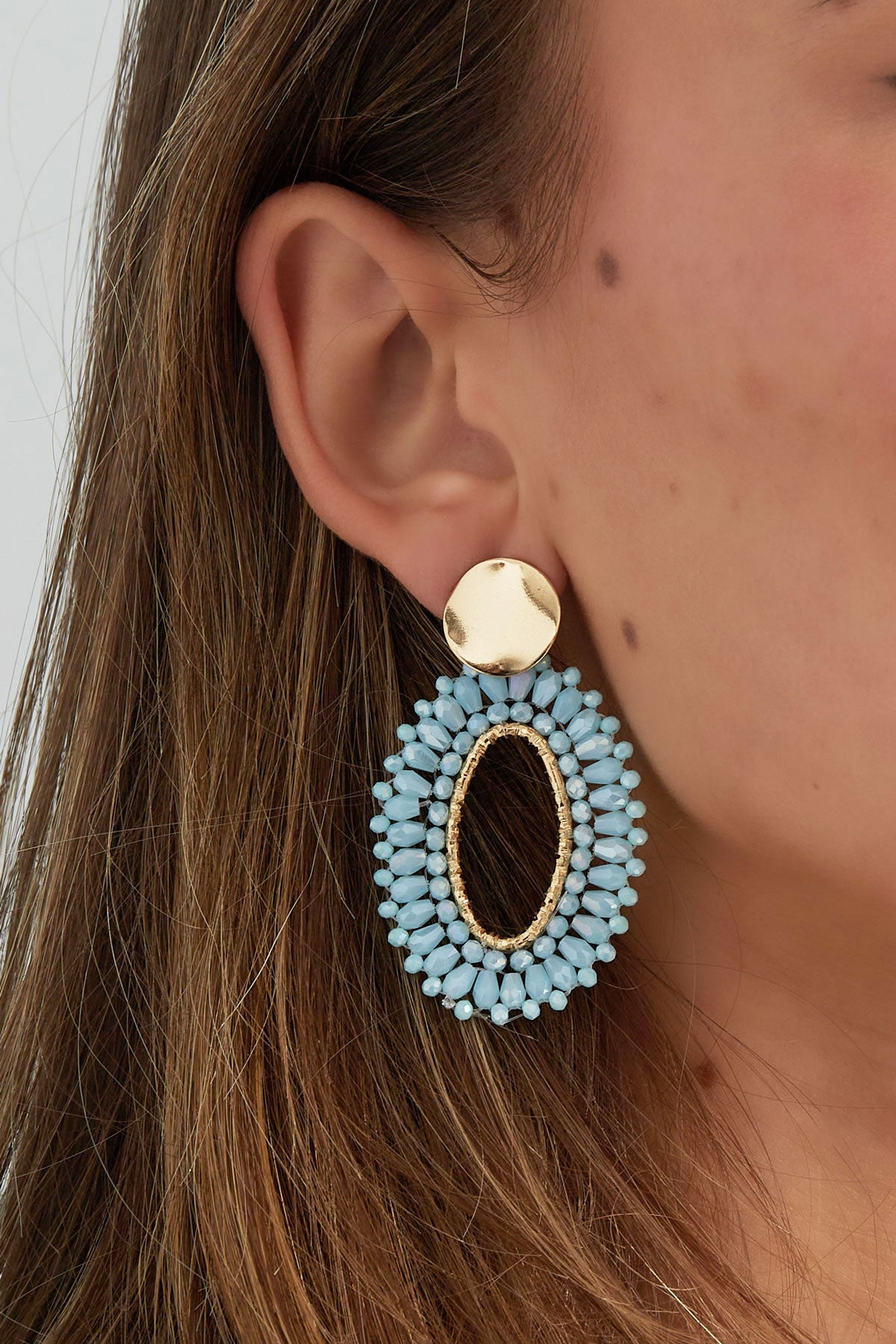Isa oorbellen blauw