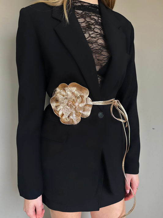 Bloemen riem goud