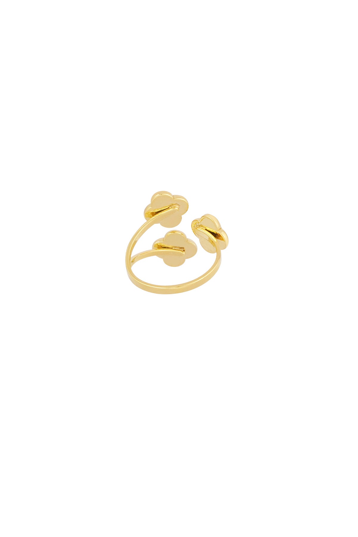Clover ring goud