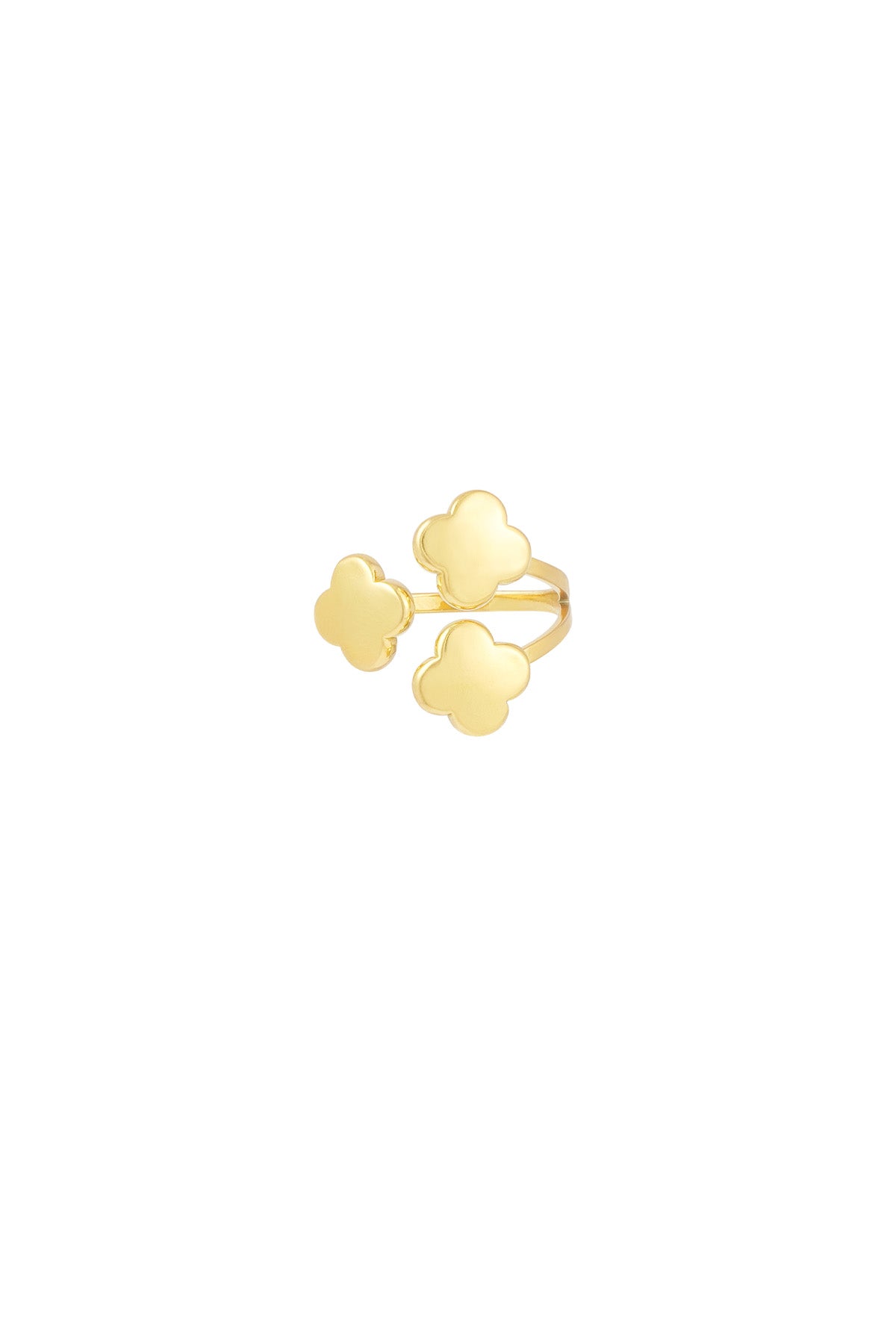 Clover ring goud