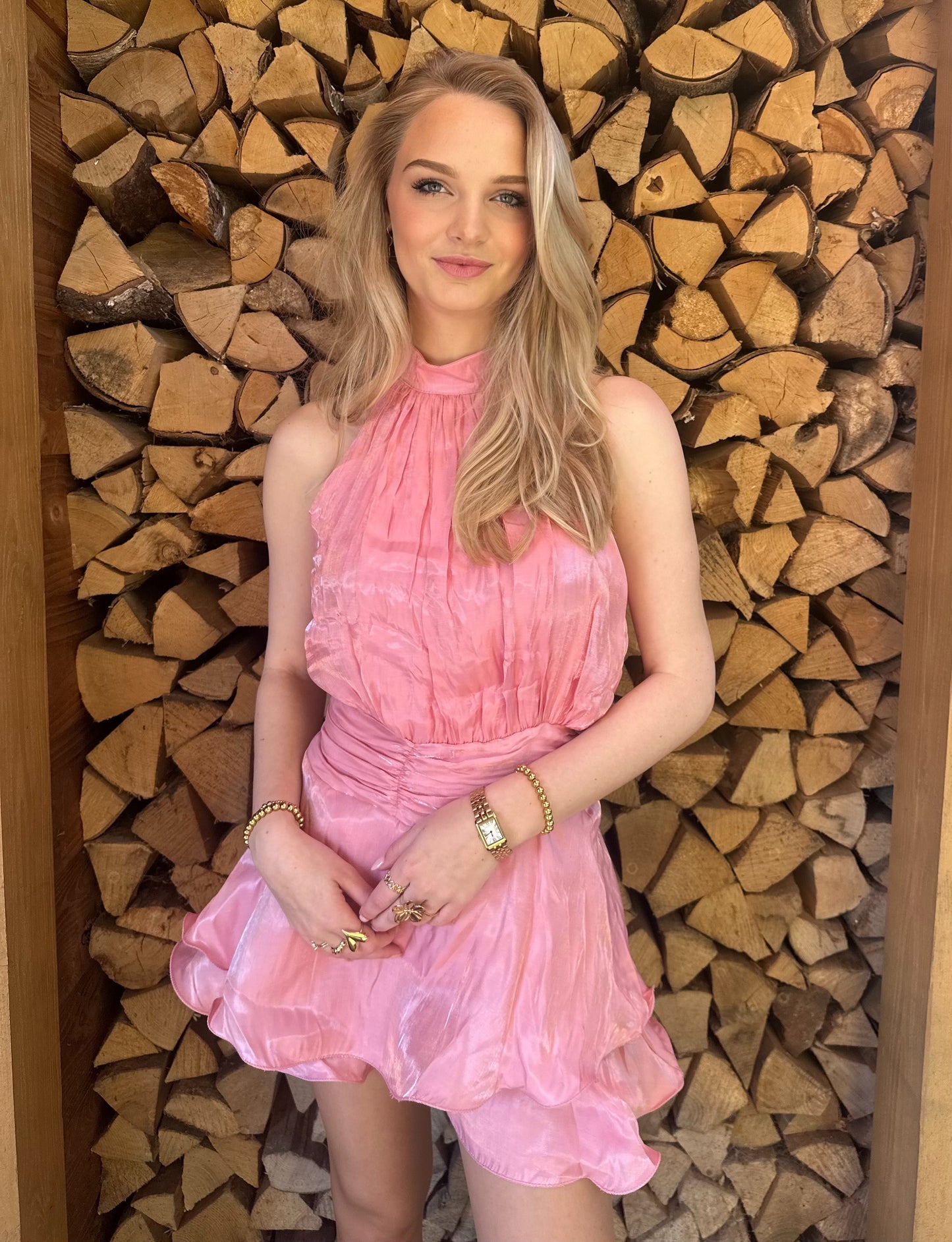 Demi playsuit roze