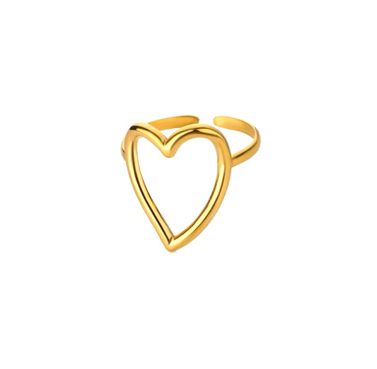 Hartjes ring goud