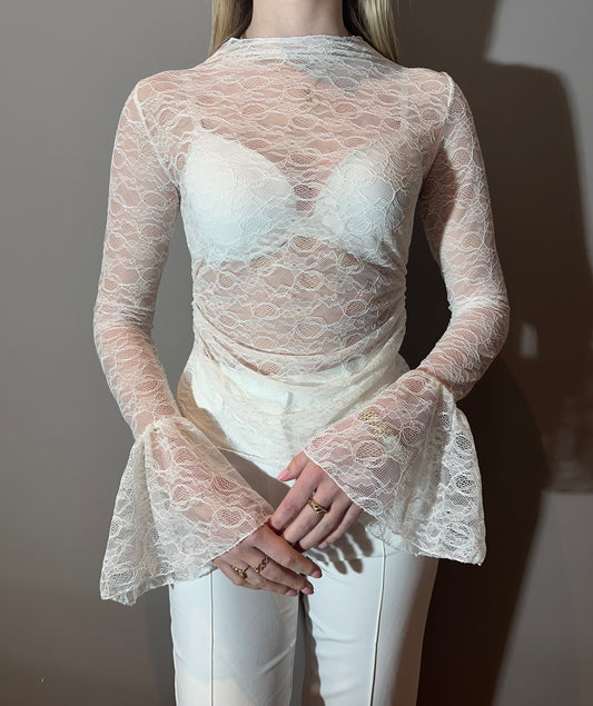 Fleur top wit
